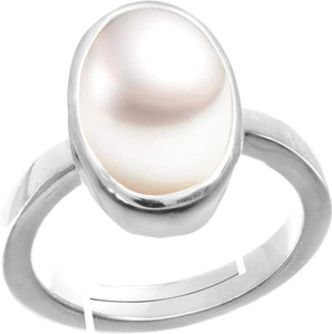 SR Swasti Retail 5.25 Ratti Natural Pearl Metal Pearl Ring