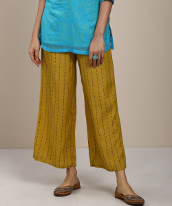 W Relaxed Women Yellow Trousers