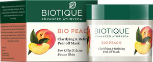 BIOTIQUE Peach Peel Off Mask IIBrighteningIIAnti Pollution II Nourishes & Hydrates Skin