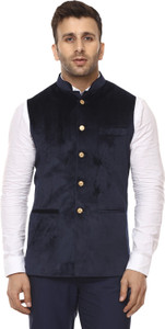 JIHUZUR Sleeveless Solid Men Jacket