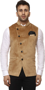 JIHUZUR Sleeveless Solid Men Jacket