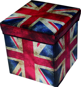 7 horse England Printed Storage Box Stool
