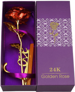 YaaYi Artificial Red Rose with Love Stand | Precious Rose for Most Lovable Person Decorative Showpiece  -  25 cm