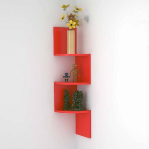 Martemporim CORNER RACK SHELF Wooden Wall Shelf