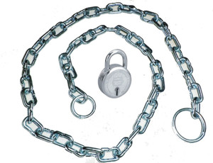 Pretail Strong Metal Chain with Small Lock for Locking Luggage