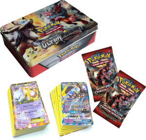AncientKart Pokemon Ultra Prism Booster Big Flat Tin Set with 80 Cards and  2 packs - Pokemon Ultra Prism Booster Big Flat Tin Set with 80 Cards and 2  packs . Buy