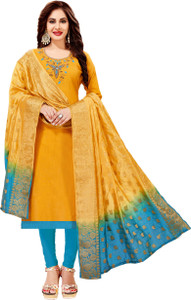 Blissta Cotton Blend Solid Salwar Suit Material