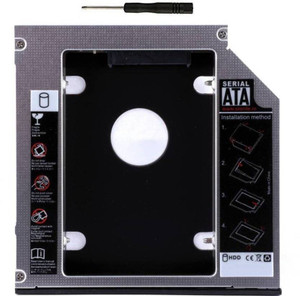 HexaGear 100% Original Heavy 12.7mm Universal 2nd bay Caddy for CD/DVD-ROM - Expand your data storage on your Laptop with 2.5 Internal Hard Drive Enclosure Hard Drive SATA 2nd HDD Caddy Tray Internal Optical Drive
