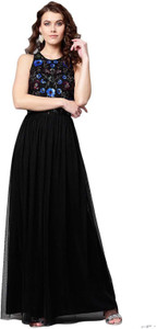 STREET9 Women Gown Black Maxi/Full Length Dress