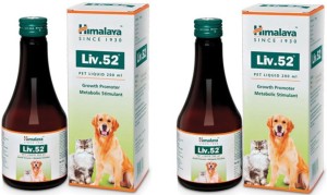Himalaya Herbals 8901138836962 , Liv. 52 Pet liquid 200 ml pack of 2 combo pack for Stimulates metabolism and promotes growth , treatment of hepatic dysfunction and damage , Tones up Liver During convalesence , debility and anorexia due to sluggish liver , supportive therapy in the treatment of parasitisism , vaccination and stress , for best vitamins , healthy growth , calcium , energy , minerals , management of important viral or bacterial infections , Improve overall performance in debility Pet Health Supplements
