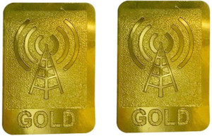 DcentX Anti Radiation Patch/Chip/Sticker (Gold) For All Type Of Electronic Devices(Pack of 2) Anti-Radiation Sticker