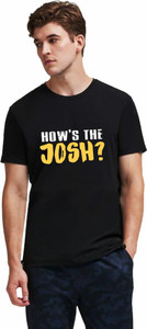 RS Print Printed Men Round Neck Black T-Shirt