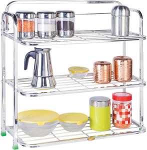 Patelraj Pure Stainless Steel Shoe Stand And Multipurpose Stand, Kitchen Stand, Book Shelf Metal Shoe Stand