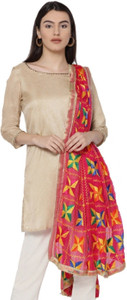 WEAVERS VILLA Nylon Embroidered Women Dupatta