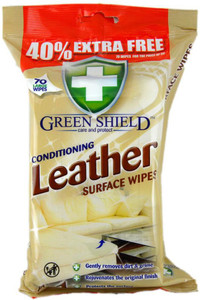green shield Conditioning Leather Surface Wipes 70's
