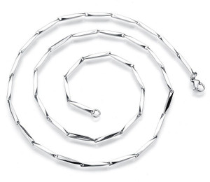 SILVERISH Italian Style Platinum Plated Chain for Men and Women Party Wear Chain, Everyday (3MM) Platinum Plated Stainless Steel Chain