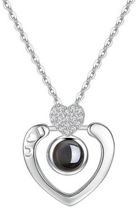 Grab Classy I Love You in 100 Different Languages Heart Silver 900 Silver Sterling Silver Pendant