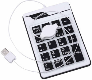 Digit Code Pad TECHGEAR Numeric Keypad 19 Keys Wired Silicone Number Pad with ...