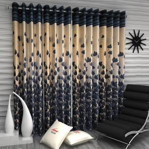 Home Sizzler 152 cm (5 ft) Polyester Semi Transparent Window Curtain (Pack Of 4)