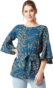 Miss Chase Casual Bell Sleeve Printed Women Multicolor Top