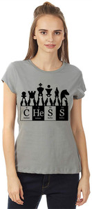 Aseria Graphic Print Women Round Neck Grey T-Shirt