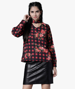 Tokyo Talkies Casual Cuffed Sleeve Printed Women Multicolor Top