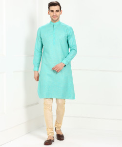 Modi Kurta by JadeBlue Men Self Design Straight Kurta