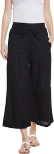BITTERLIME Regular Fit Women Black Trousers