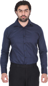 DEEKSHA CLOTHING Men Solid Formal Dark Blue Shirt