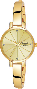 VIKINGS VK-LR-044-GLD-GLD-CHN DIAMOND SERIES Analog Watch  - For Women
