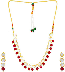 CATALYST Brass Brass White, Red, Green Jewellery Set