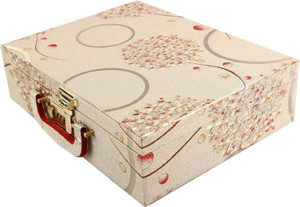 N A PURSE Bangle Box Three Roll With Lock in Hard Board Makeup Vanity Box (gold) 2022 Vanity Box