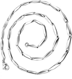 SILVERISH Platinum Plated Silver Chain for Girl and Women Best Quality Chain (2 MM) Platinum Plated Stainless Steel Chain