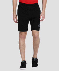 Pepe Jeans पुरुषों के लिए सॉलिड काला रेगुलर शॉर्ट्स