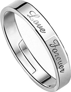 mahi Love Forever Band Finger Ring For Men Alloy Rhodium Plated Ring