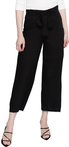 TREND ARREST Regular Fit Women Black Trousers