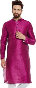 Over Crowd Men Self Design Straight Kurta