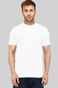 New Trends Collection Self Design Men Round Neck White T-Shirt