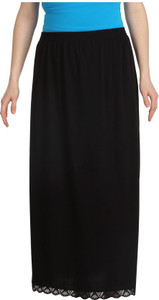 Splash Solid Women Regular Black Skirt