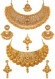 Sukkhi Alloy Gold-plated Yellow Jewellery Set