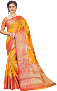 SILK ZONE Woven Banarasi Art Silk Saree
