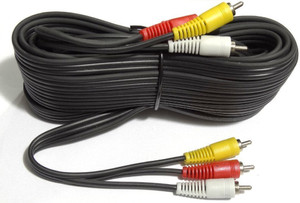 Technology Ahead  TV-out Cable 3 RCA - 3 RCA Composite Audio Video AV Cable TV LCD LED DTH - 10m