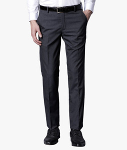 Black Coffee Regular Fit Men Black Trousers