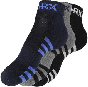 HRX by Hrithik Roshan पुरुषों और महिलाओं के लिए धारीदार मिड काफ/ क्रू  मोज़े