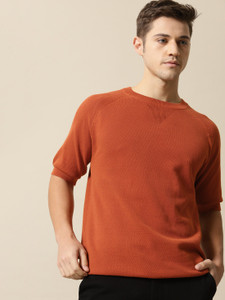 Mr Bowerbird Solid Men Round Neck Red T-Shirt