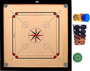 CLICK N HOME Carrom Board Game 24x24 inches Wooden 24