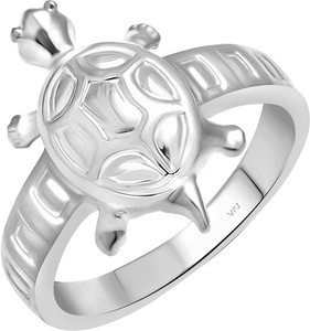 Divastri Chess Design Tortoise Ring Alloy Platinum Plated Ring