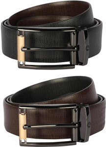 LOUIS PHILIPPE Men Casual Black, Brown Genuine Leather Reversible Belt
