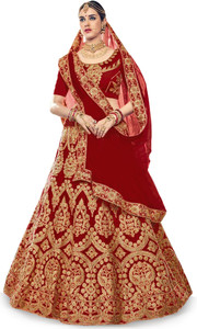Kedar Fab Embroidered Semi Stitched Lehenga Choli