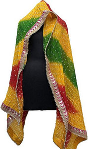 PK BANDHANI Art Silk Printed, Self Design, Polka Print Women Dupatta